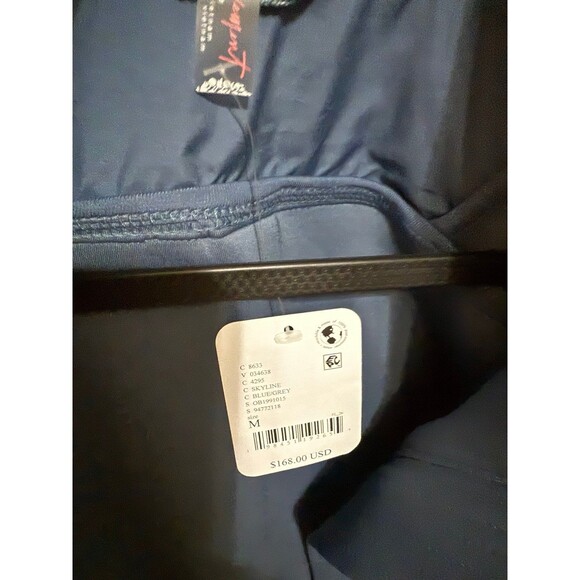 NWT Free People FP Movement Off To The Races Bomber Jacket Zip Up Skyline Blue M - Picture 5 of 8